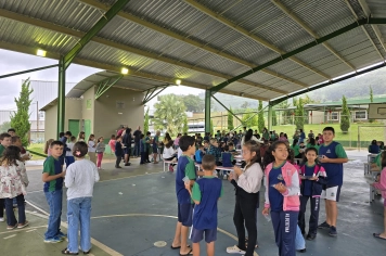 Foto - Churrasco na Escola Municipal Antonio Ferreira