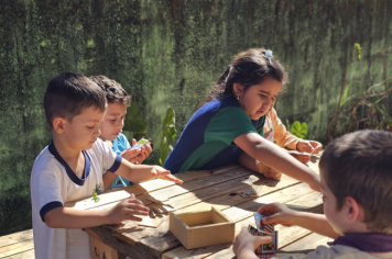 Foto - Jardim Sensorial da Pré-Escola Municipal Luzia Sanches Diniz