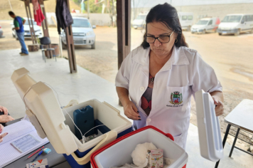 Foto - Vacinação nos trabalhadores do Setor de Obras 