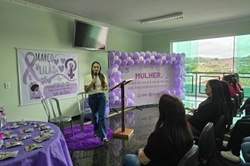 Foto - Março Lilás Palestra de Prevenção e Cuidado com a Mulher