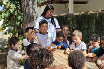 Foto - Jardim Sensorial da Pré-Escola Municipal Luzia Sanches Diniz