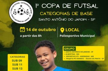 Albertina irá participar da 1⁰ primeira copa de futsal nas categorias de base de Santo Antônio do Jardim
