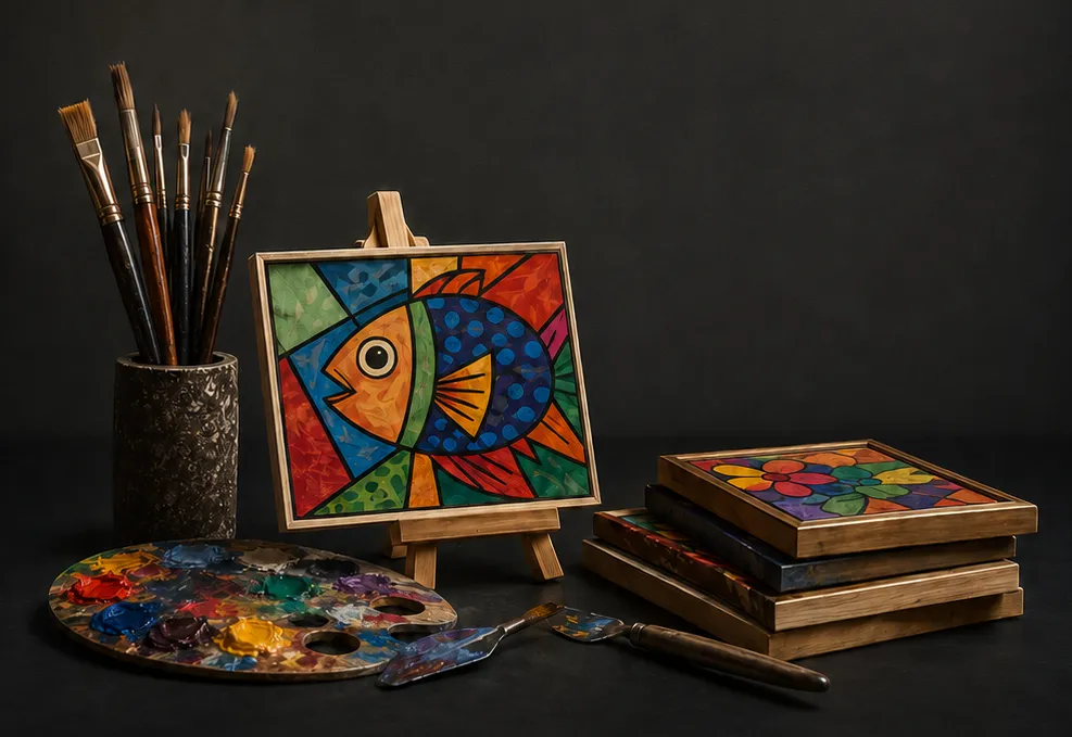 Exposição de arte valoriza criatividade dos alunos e movimenta o Centro Cultural de Albertina