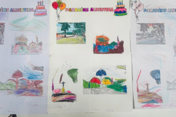 Foto - Alunos celebram o aniversário de Albertina e o Carnaval com muita alegria!