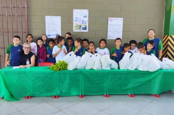 Foto - Horta dos Alunos da Escola Antonio Ferreira 