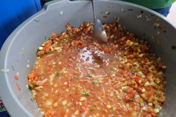 Foto - Churrasco na Escola Municipal Antonio Ferreira