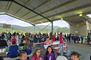 Foto - Churrasco na Escola Municipal Antonio Ferreira